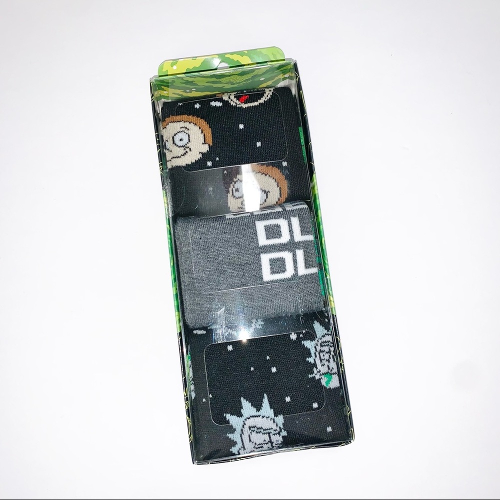 Rick and Morty graphic crew socks